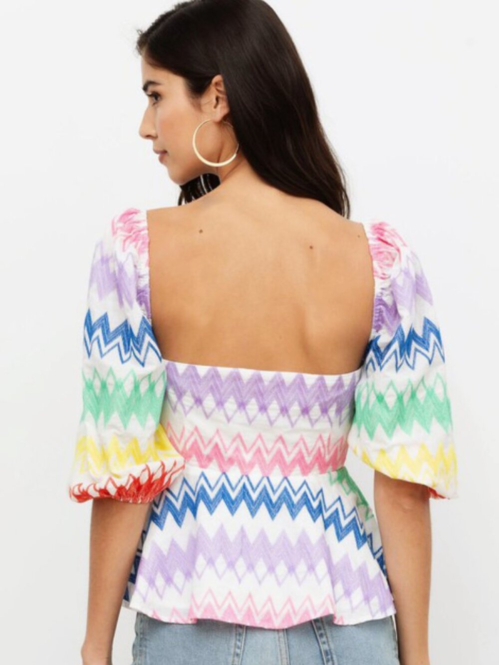 Yumi Kim | 100% Cotton Eliza Embroidered Multi Colored Top | NWT - Picture 2 of 10